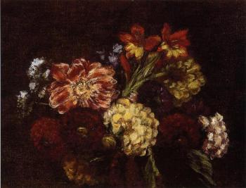 Henri Fantin-Latour : Flowers Dahlias and Gladiolas